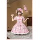 Mademoiselle Pearl Sanrio Hello Kitty Candy Themed Apron Blouse Salopette JSKs and OPs(Reservation/Full Payment Without Shipping)